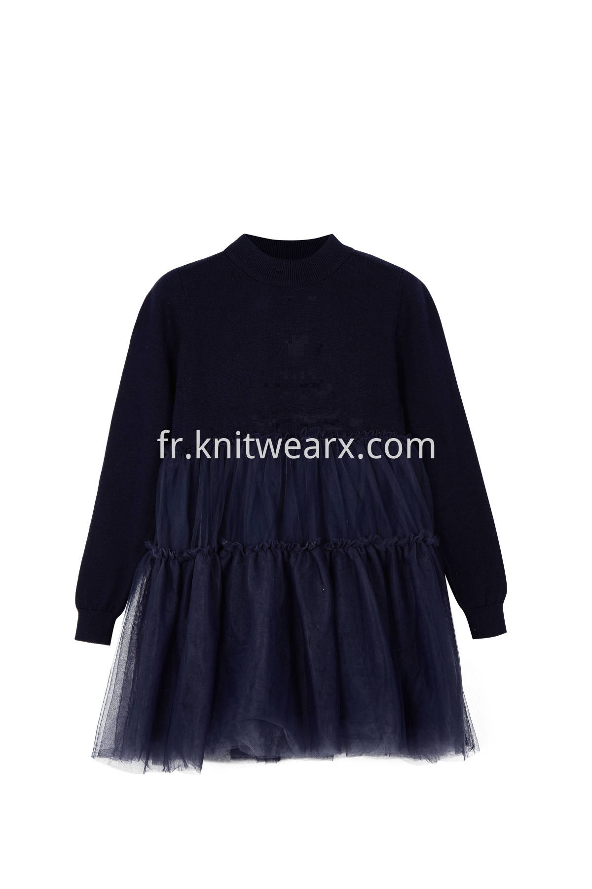 Girl's Spring Elegant Knitted Dress Warm Outfit Skirt